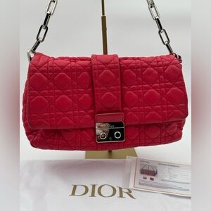 ❤️‍🔥❤️‍🔥 Christian Dior Red Cannage Lambskin Shoulder Bag - Like New!